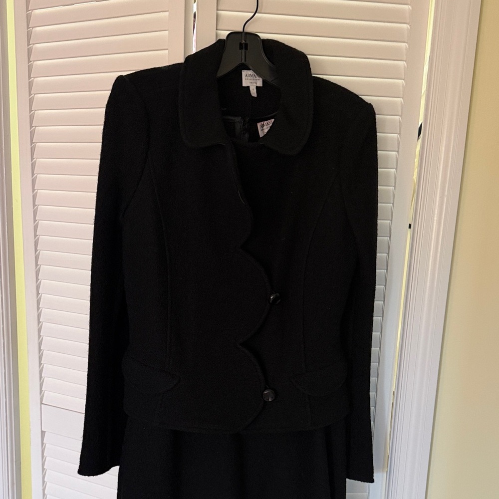 Armani Black Sleeveless Midi Dress with jacket - Picture 7 of 11
